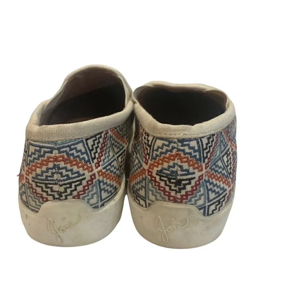 Joie Sneakers Bohemian Huxley Slip-On Woven Canvas Geometric Pattern, 6.5‎